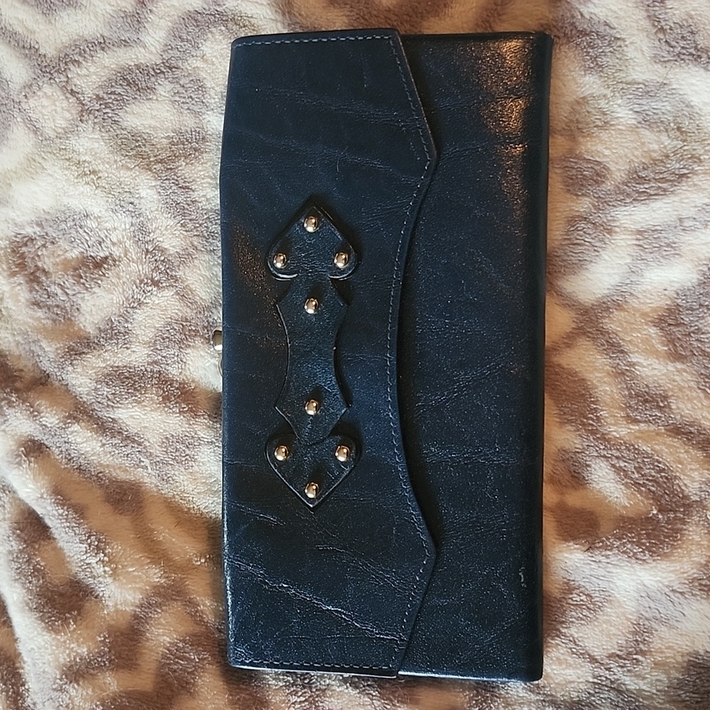Vintage Princess Gardner Cowhide Wallet Dark Blue